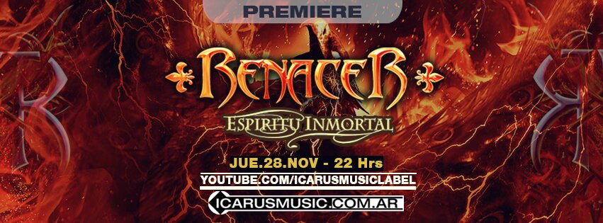 RENACER PREMIERE EXCLUSIVA DE ESPIRITU INMORTAL renacer ad RENACER PREMIERE EXCLUSIVA DE ESPIRITU INMORTAL