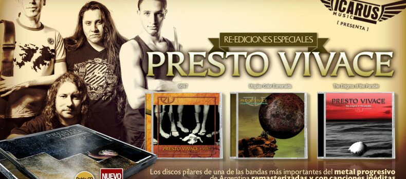 Reedición de los primeros 4 discos de PRESTO VIVACE